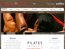 Tablet Screenshot of pilatesintolife.com